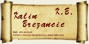 Kalin Brežančić vizit kartica